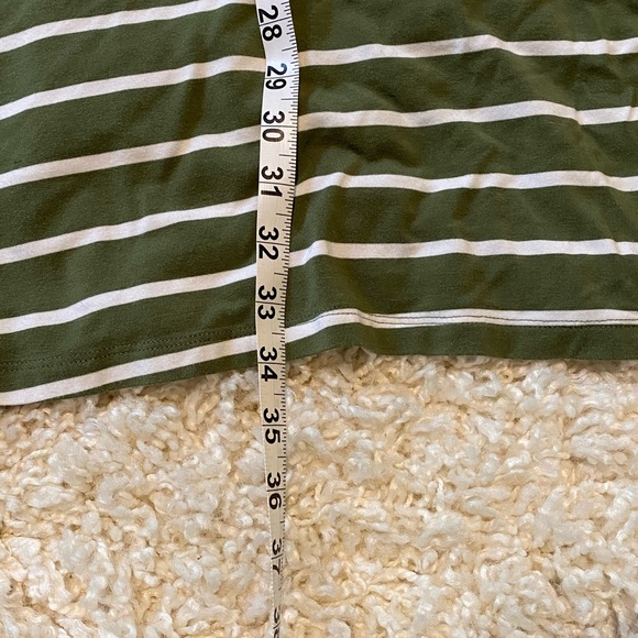 Racerback Striped Olive Sundress Sun Dress Pockets Sz S - Picture 5 of 5